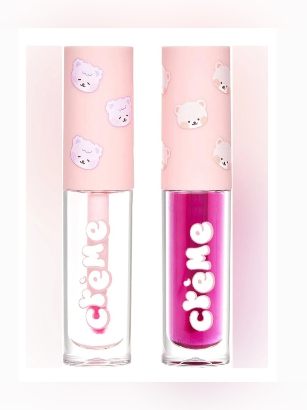 THE CRÈME SHOP Boba Bears High-Shine Tinted Lip Oil Duo Strawberry